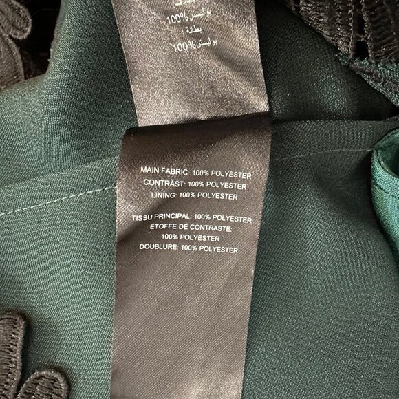 Self-portrait satin shift dress with lace trim - Picture 7 of 8